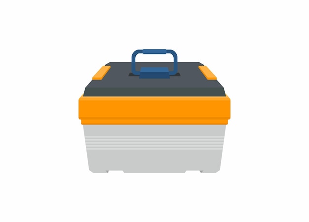 Ilustración plana simple de la caja de herramientas