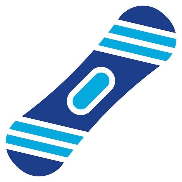 Ilustración plana de snowboard
