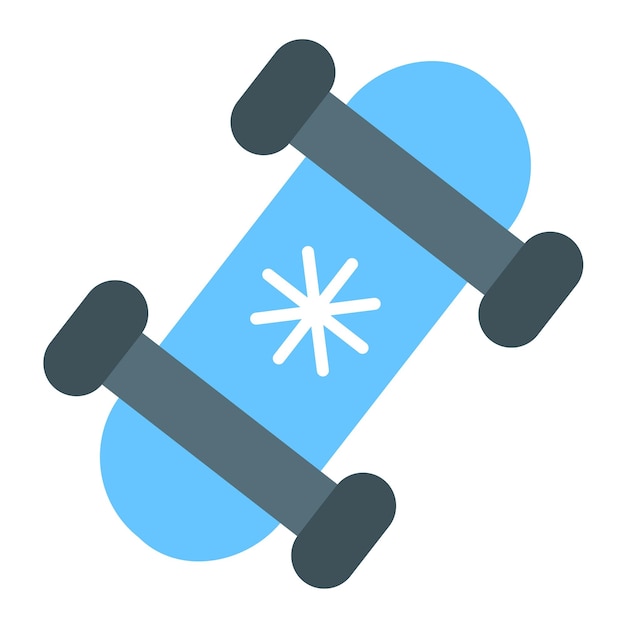 Ilustración plana de snowboard