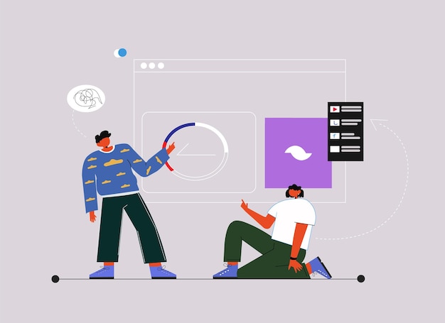 ilustración plana sobre arte conceptual