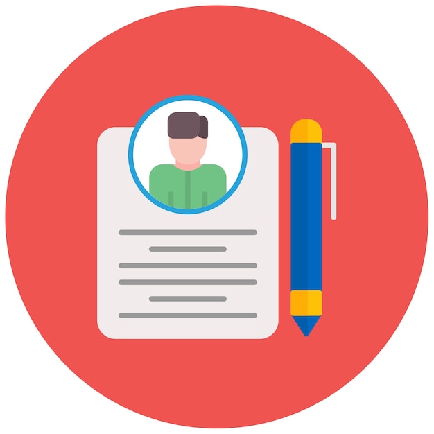 Ilustración plana de la solicitud de empleo