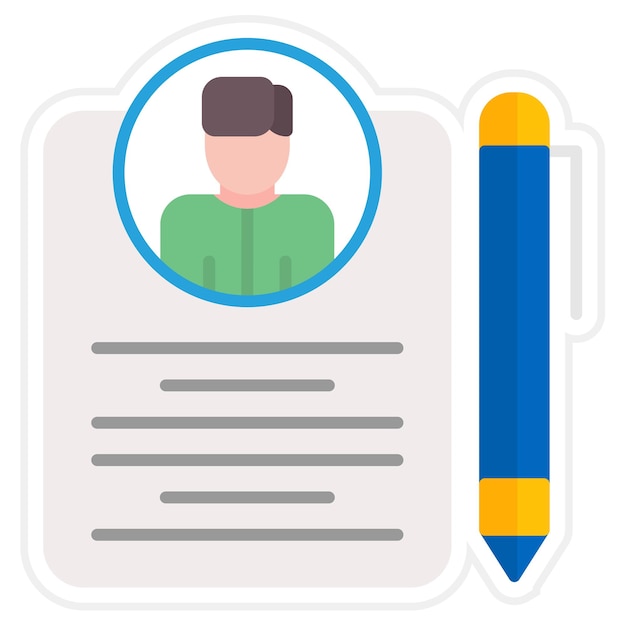 Ilustración plana de la solicitud de empleo