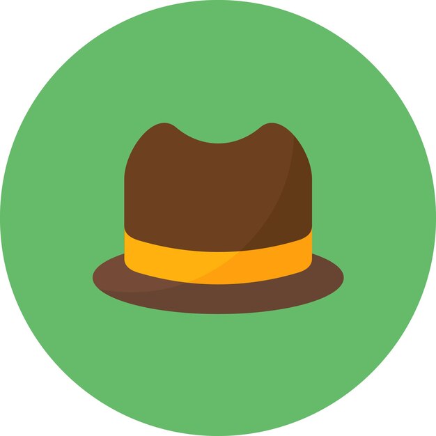 Ilustración plana de sombrero