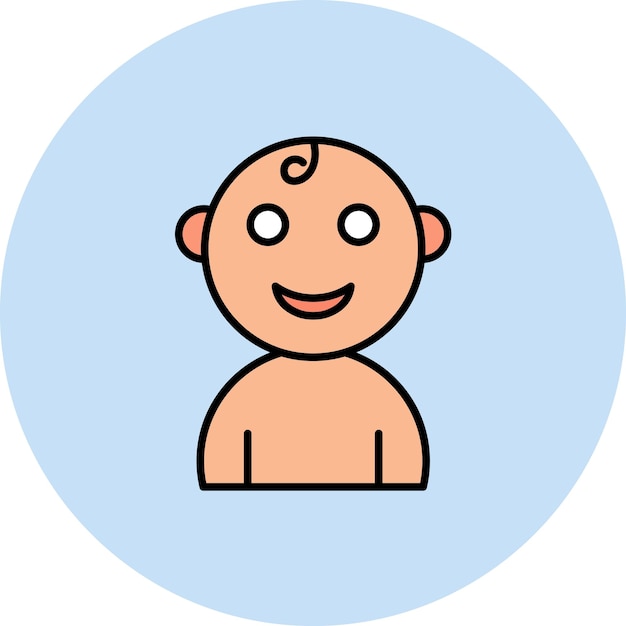 Ilustración plana de sonrisa de bebé