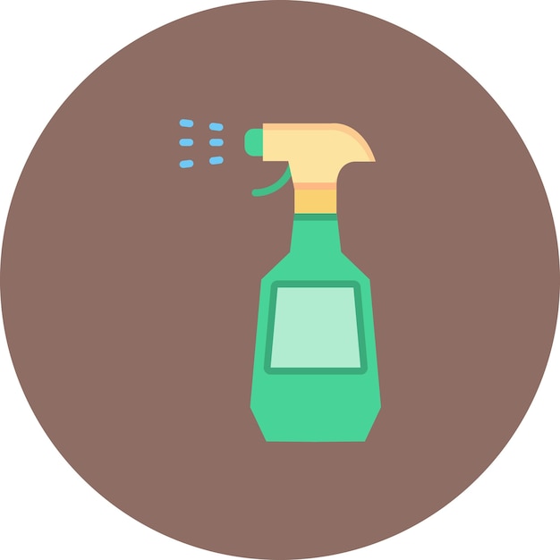 Ilustración plana de spray de limpieza