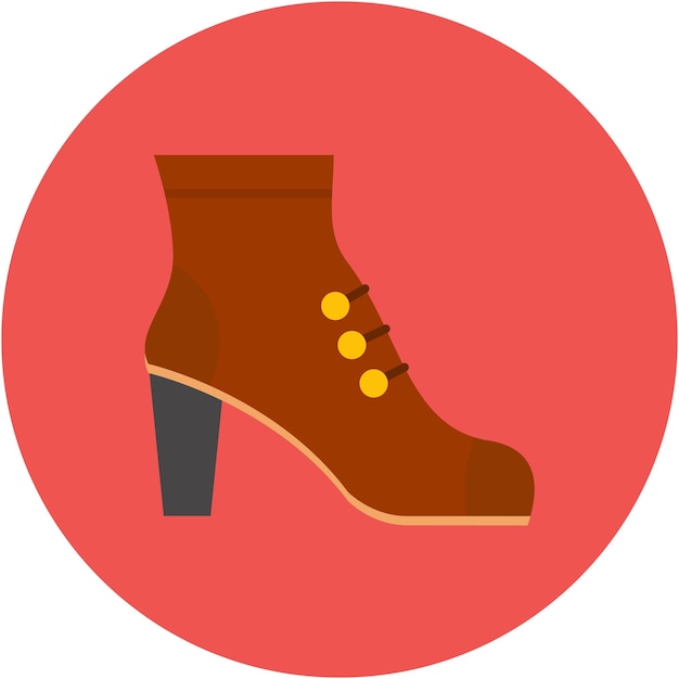 Ilustración plana de tacones altos
