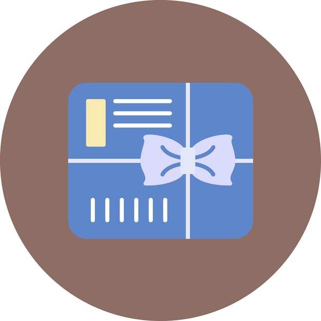 Ilustración plana de las tarjetas de regalo