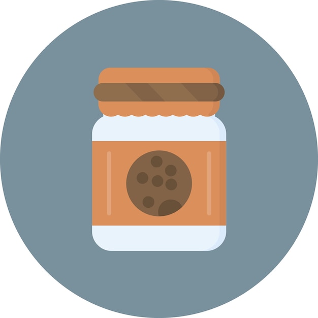 Ilustración plana del tarro de galletas