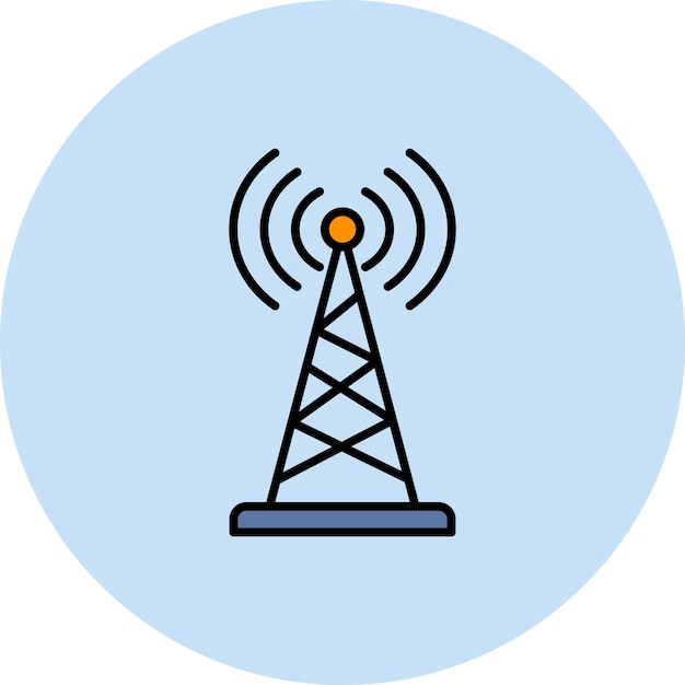 Ilustración plana de las telecomunicaciones