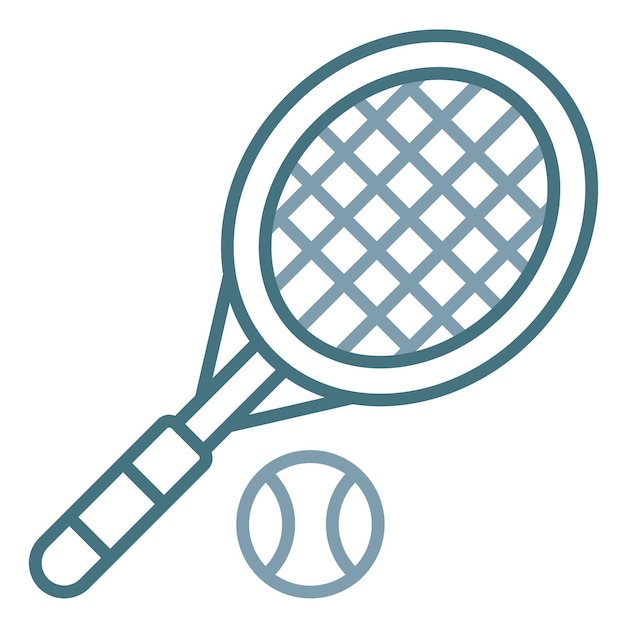 Ilustración plana de tenis