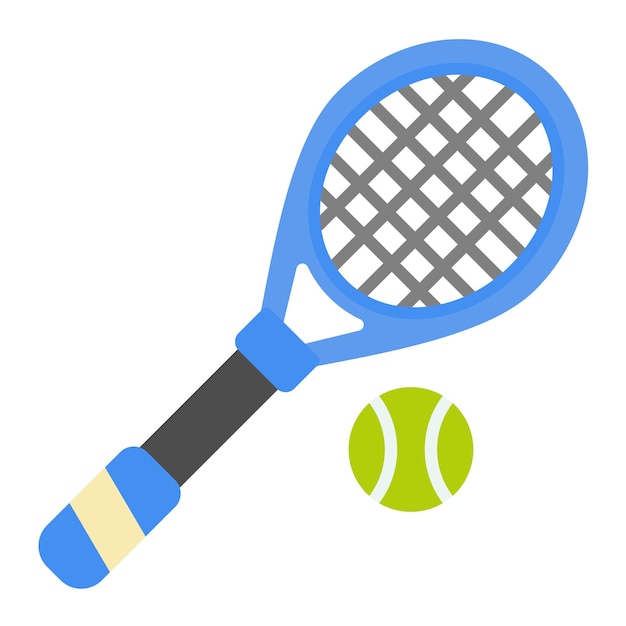 Ilustración plana de tenis