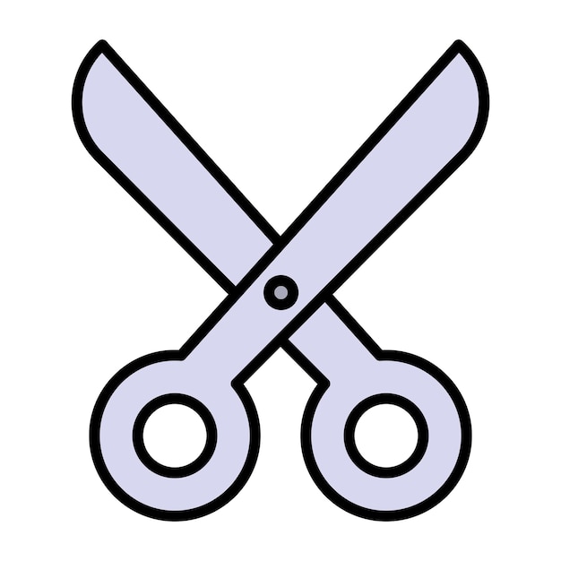 Ilustración plana de tijera