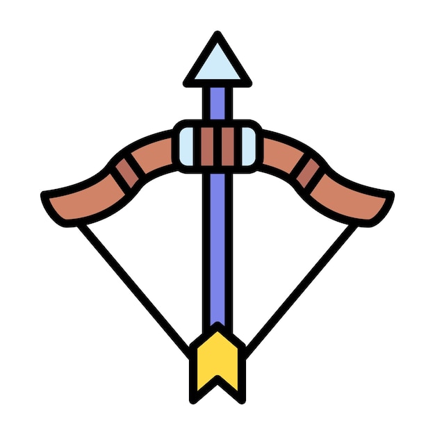 Ilustración plana de tiro con arco