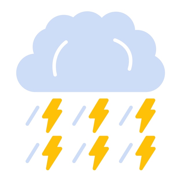 Ilustración plana de tormenta