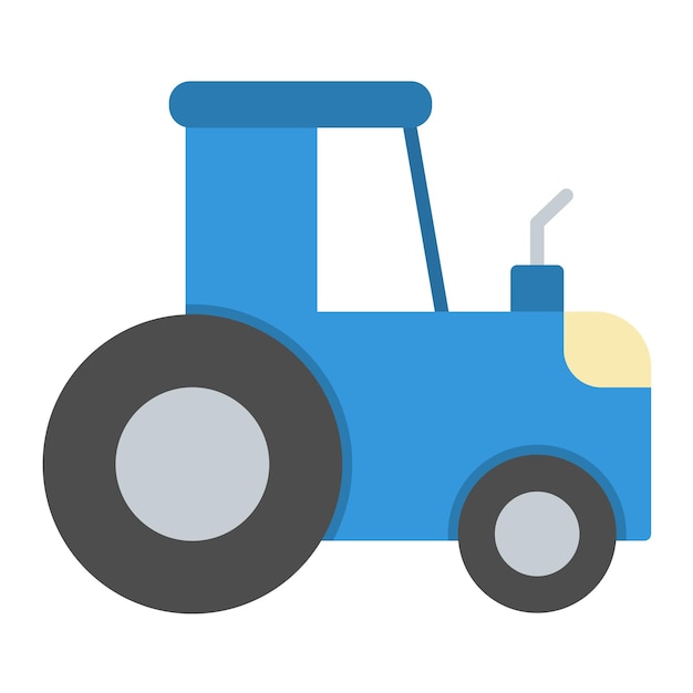 Ilustración plana del tractor