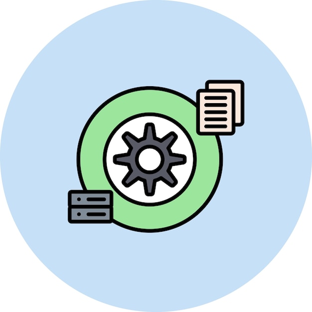 Ilustración plana de la transformación de datos