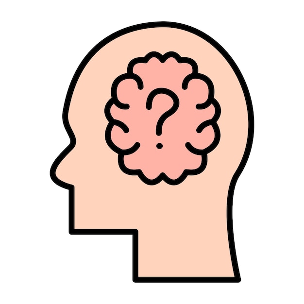 Ilustración plana de trastorno mental