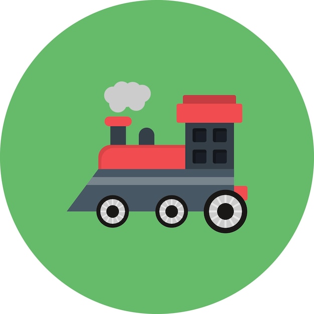 Ilustración plana del tren de vapor