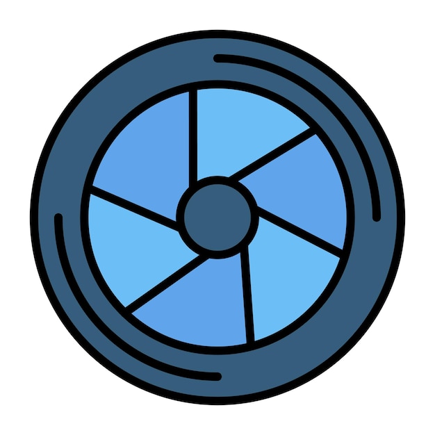 Ilustración plana de la turbina