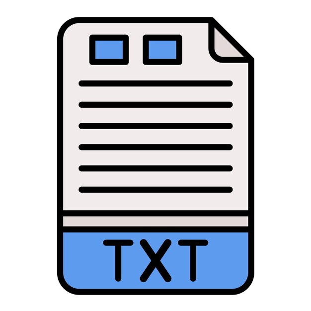 Ilustración plana de TXT