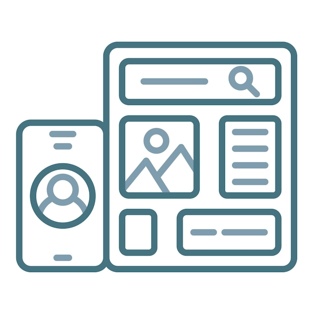 Ilustración plana de Ux del sitio web