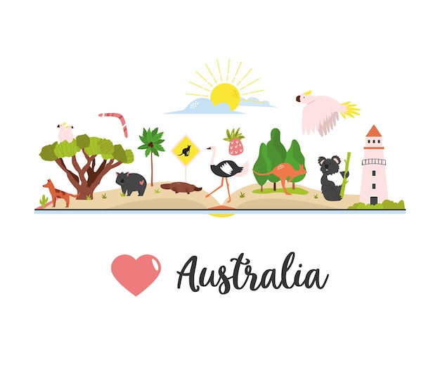 Ilustración plana de un valiente bombero rescatando a un koala del fuego
