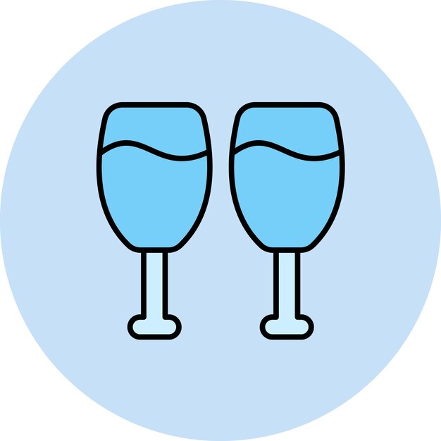 Ilustración plana de vaso de bebida