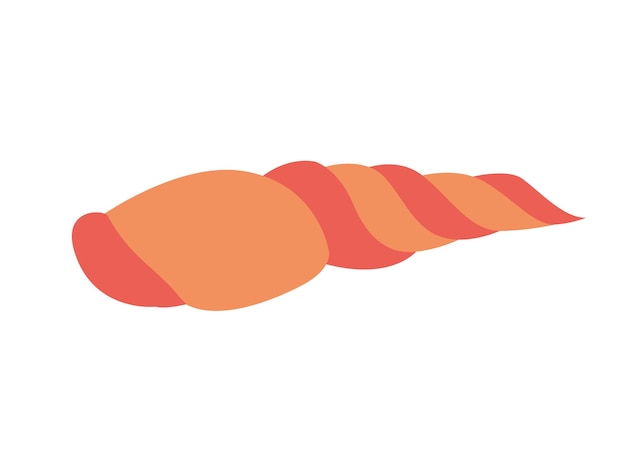 Vector ilustración plana de vector de concha de mar