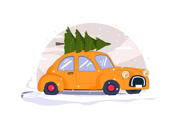 Ilustración plana de vectores de Feliz Navidad