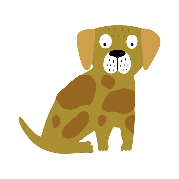 Ilustración plana vectorial colorida para perros lindos