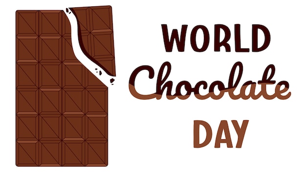 Ilustración plana vectorial del día del chocolate plantilla de fondo del Día Mundial del Chocolate