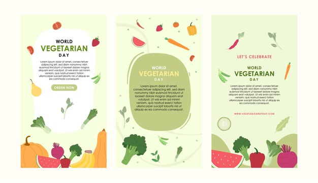 Vector ilustración plana vectorial del día mundial del vegetariano