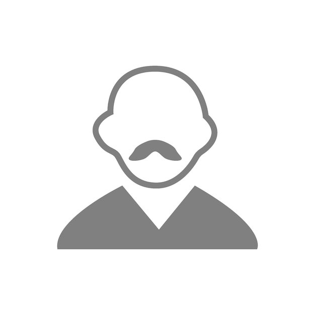 Ilustración plana vectorial en escala de gris Profilo de usuario de Avatar imagen de perfil de icono de persona Adecuado para perfiles de redes sociales iconos protectores de pantalla y como plantilla x9xA