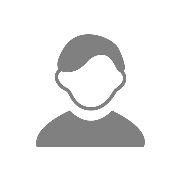Ilustración plana vectorial en escala de gris Profilo de usuario de Avatar imagen de perfil de icono de persona Adecuado para perfiles de redes sociales iconos protectores de pantalla y como plantilla x9xA