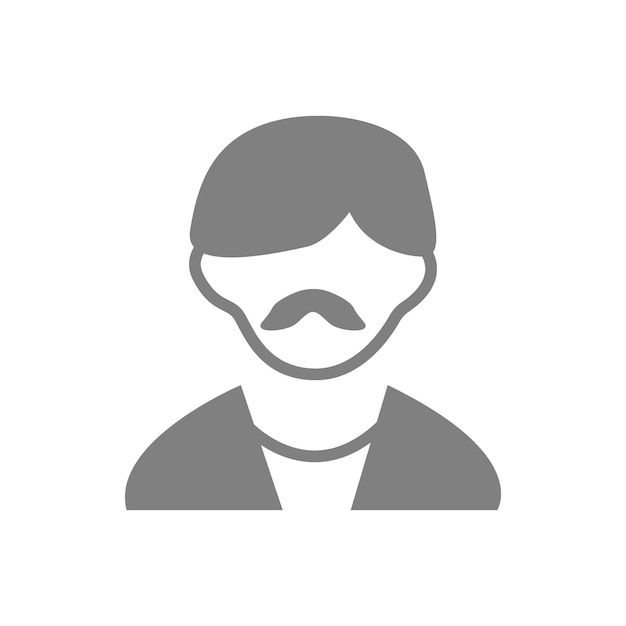 Ilustración plana vectorial en escala de gris Profilo de usuario de Avatar imagen de perfil de icono de persona Adecuado para perfiles de redes sociales iconos protectores de pantalla y como plantilla x9xA