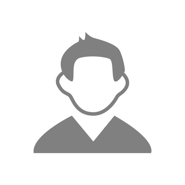 Ilustración plana vectorial en escala de gris Profilo de usuario de Avatar imagen de perfil de icono de persona Adecuado para perfiles de redes sociales iconos protectores de pantalla y como plantilla x9xA