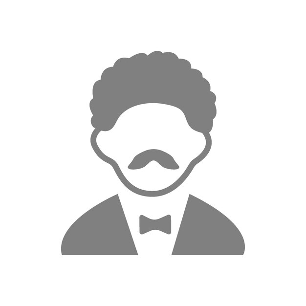 Ilustración plana vectorial en escala de gris Profilo de usuario de Avatar imagen de perfil de icono de persona Adecuado para perfiles de redes sociales iconos protectores de pantalla y como plantilla x9xA