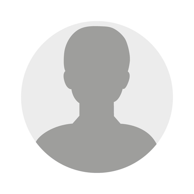 Ilustración plana vectorial en escala de gris Profilo de usuario Avatar imagen de perfil de icono de persona Profilo de negocio de una mujer Adecuado para perfiles de redes sociales iconos protectores de pantalla y como plantillax9