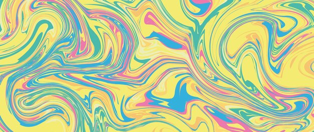 Ilustración plana vectorial Fondo horizontal abstracto con ondas coloridas Estilo retro de moda en colores pastel Ideal para el diseño textil Guardapantallas cubre tarjetas invitaciones y cartelesx9xA