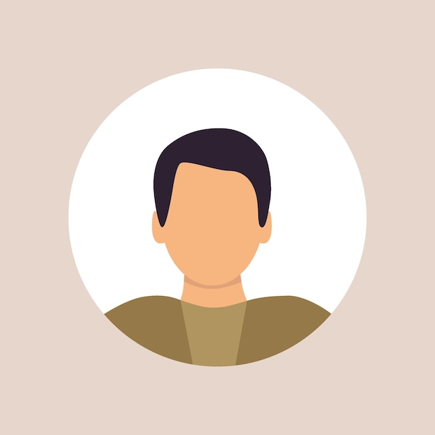 Ilustración plana vectorial perfil elegante de un hombre perfil de usuario avatar icono de persona imagen de perfil silueta adecuada para perfiles de redes sociales iconos protectores de pantalla y como plantillax9