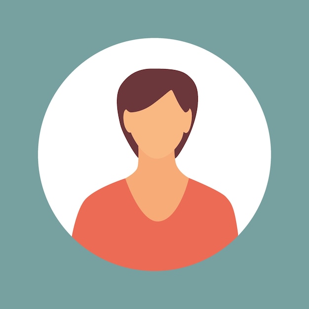 Ilustración plana vectorial Perfil elegante de una mujer Perfil de usuario de avatar Icono de persona Imagen de perfil de silueta Iconos adecuados para perfiles de redes sociales Ahorradores de pantalla y como plantillax9