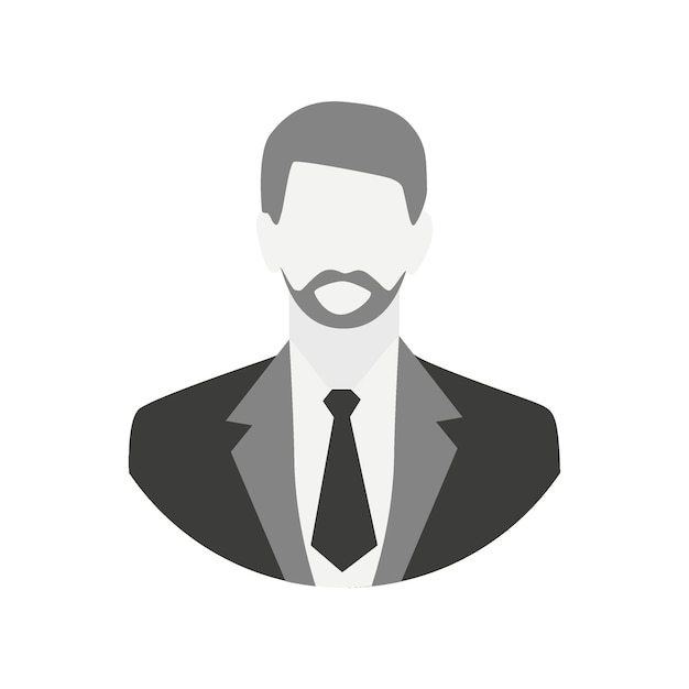 Ilustración plana vectorial Perfil de un hombre en colores grises Profilo de usuario Avatar icono de persona imagen de perfil de silueta Apto para perfiles de redes sociales iconos protectores de pantalla y como plantillax9xA