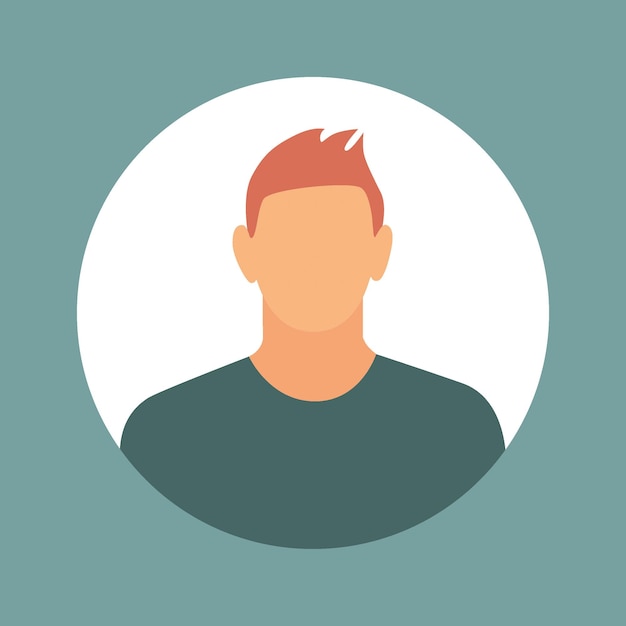 Ilustración plana vectorial perfil de moda de un hombre perfil de usuario avatar persona icono silueta imagen de perfil adecuado para perfiles de redes sociales iconos protectores de pantalla y como una plantilla x9xA
