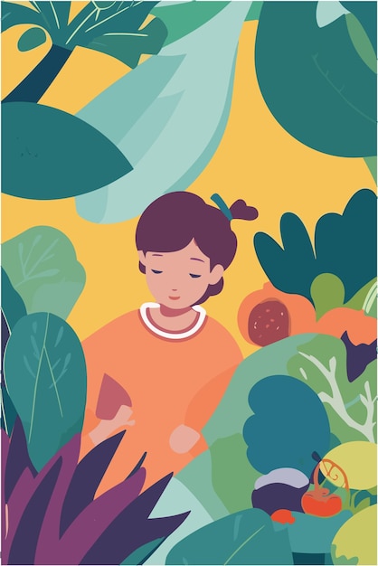 Vector ilustración plana vectorial de personas en la planta forestal