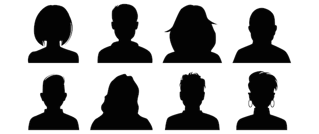 Ilustración plana vectorial Profilo de usuario Avatar imagen de perfil de icono de persona Adecuada para perfiles de redes sociales iconos protectores de pantalla y como plantilla