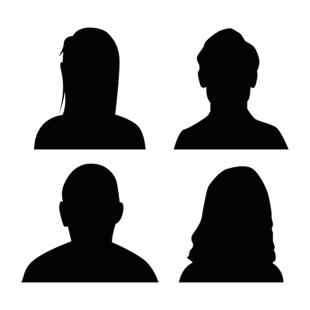 Ilustración plana vectorial Profilo de usuario Avatar imagen de perfil de icono de persona Adecuada para perfiles de redes sociales iconos protectores de pantalla y como plantilla