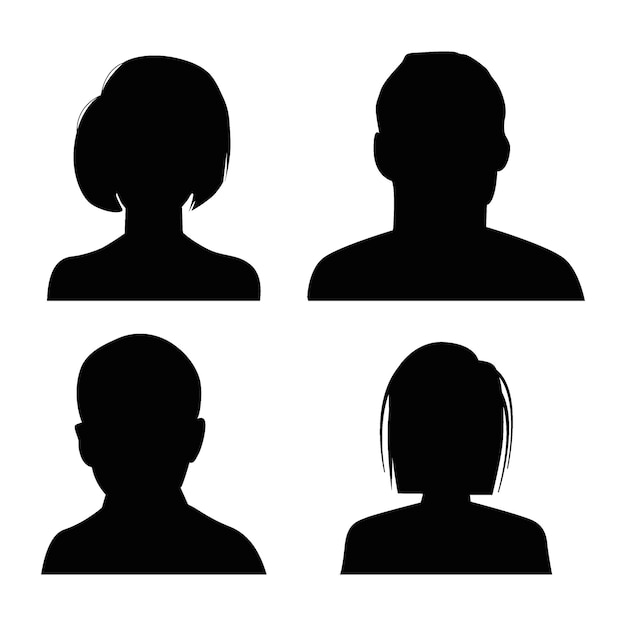 Ilustración plana vectorial Profilo de usuario Avatar imagen de perfil de icono de persona Adecuada para perfiles de redes sociales iconos protectores de pantalla y como plantilla