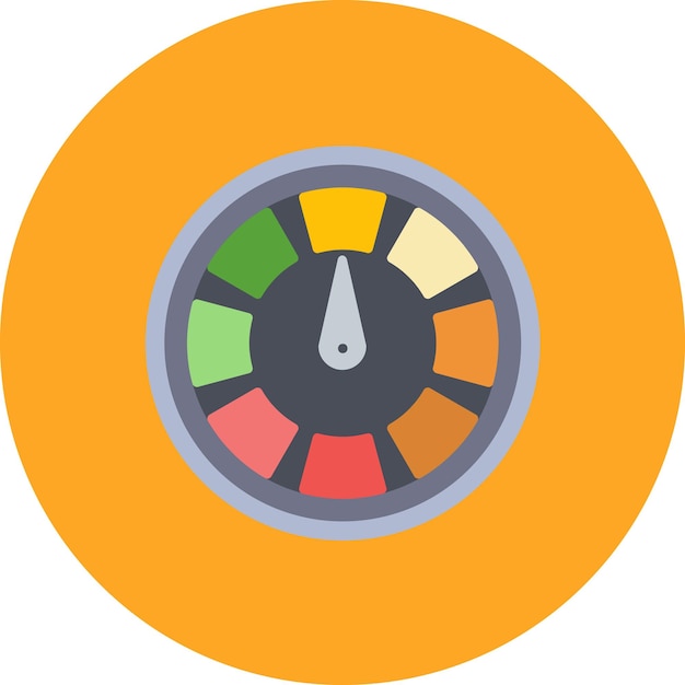 Ilustración plana del velocímetro