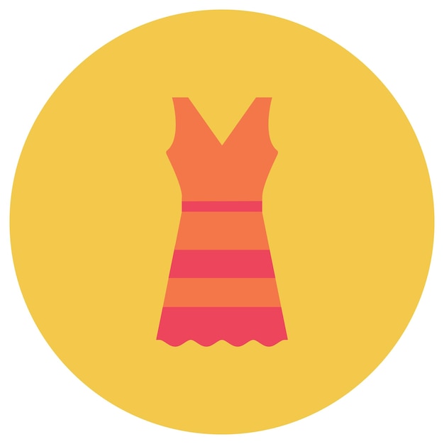 Ilustración plana vestido de verano
