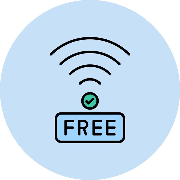 Ilustración plana de Wi-Fi gratuito